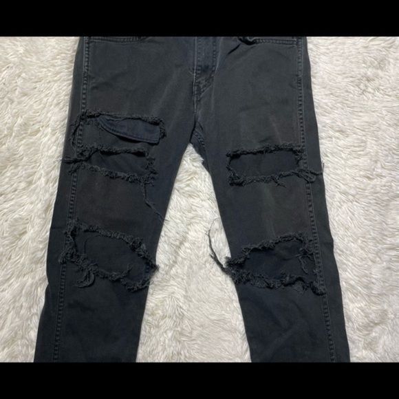 Men’s Black Levi’s Distressed Skinny Hipster jeans size 32 x 30 - Picture 4 of 9